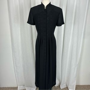 Vintage Jessica Howard black midi dress